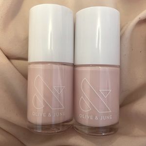 Olive and June polish. Rose Valley shade, two bottles. A soft pink
